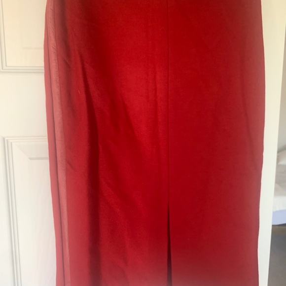 MaxMara, Red wool pencil line skirt - Picture 3 of 5